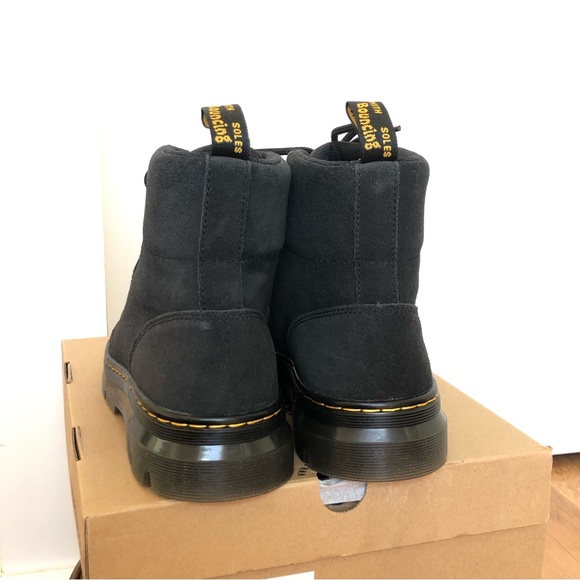 Dr. Martens | Combs Suede combat Boots - Black ; Womens 9 | 41 (worn 3 times) - Picture 4 of 8
